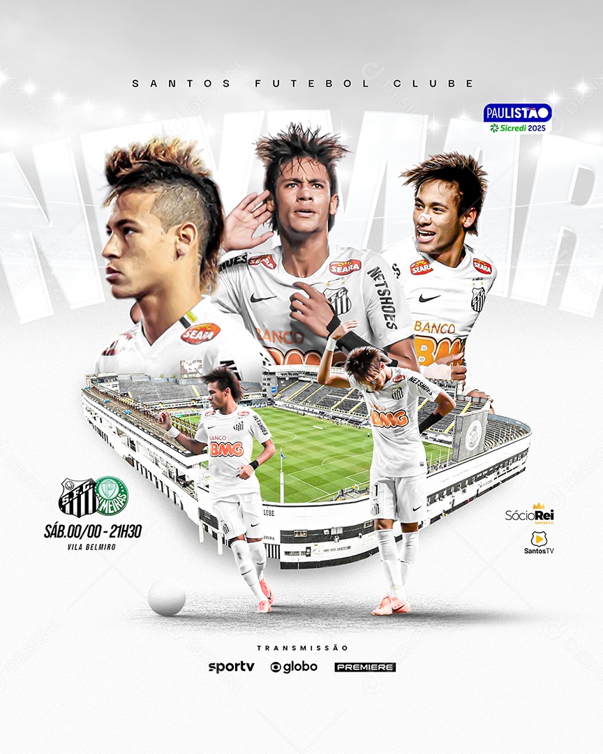 Santos Futebol Clube Social Media PSD Editável