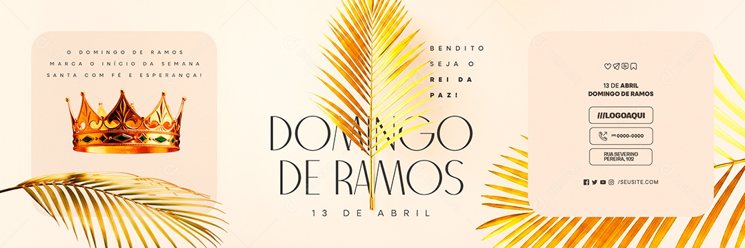 Carrossel Domingo de Ramos 13 de Abril Social Medai PSD Editável
