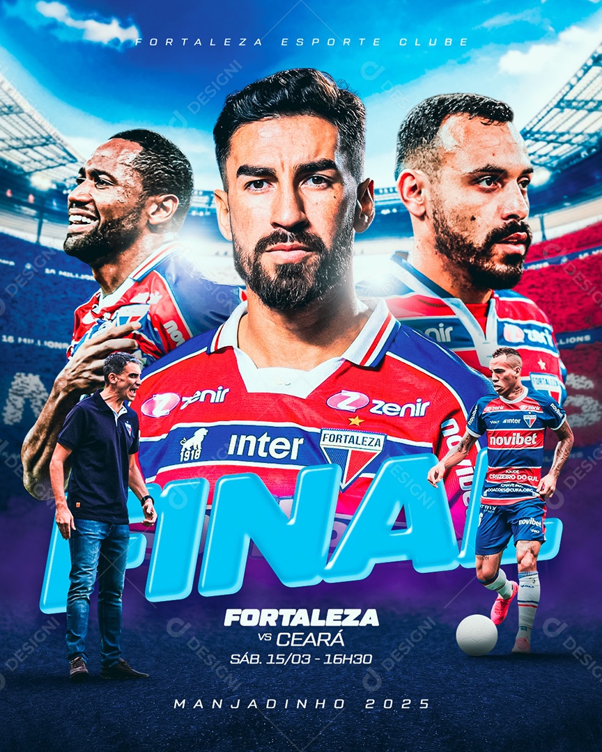 Final Fortaleza vs Ceará Social Media PSD Editável