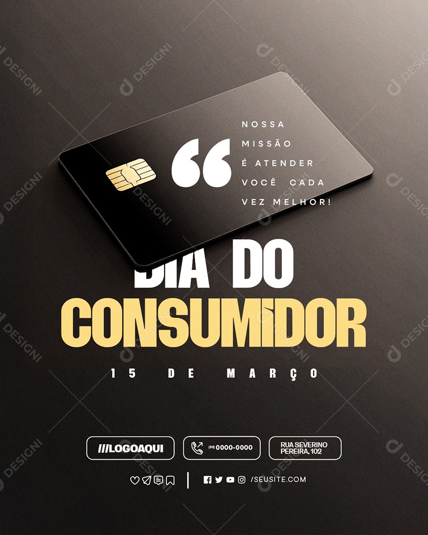 Dia do Consumidor 15 de Março Nossa Missão Social Media PSD Editável