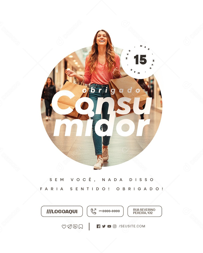 Dia do Consumidor 15 de Março Lojas Social Media PSD Editável