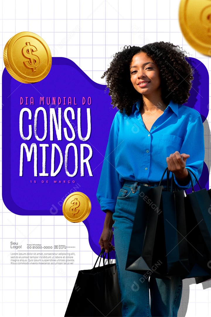 Dia Mundial do Consumidor 15 de Março Social Media PSD Editável
