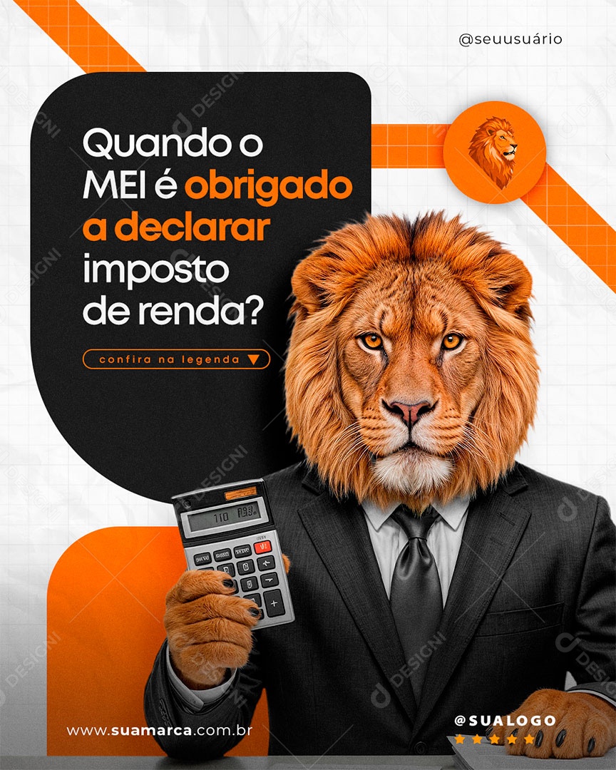 Contabilidade Quando o MEI e Obrigado a Declarar Social Media PSD Editável