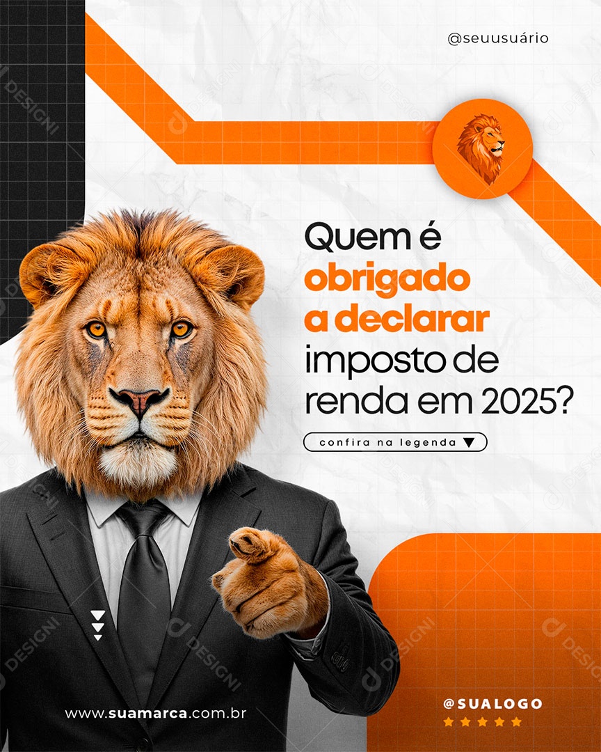 Contabilidade Quem é Obrigado a Declarar Social Media PSD Editável