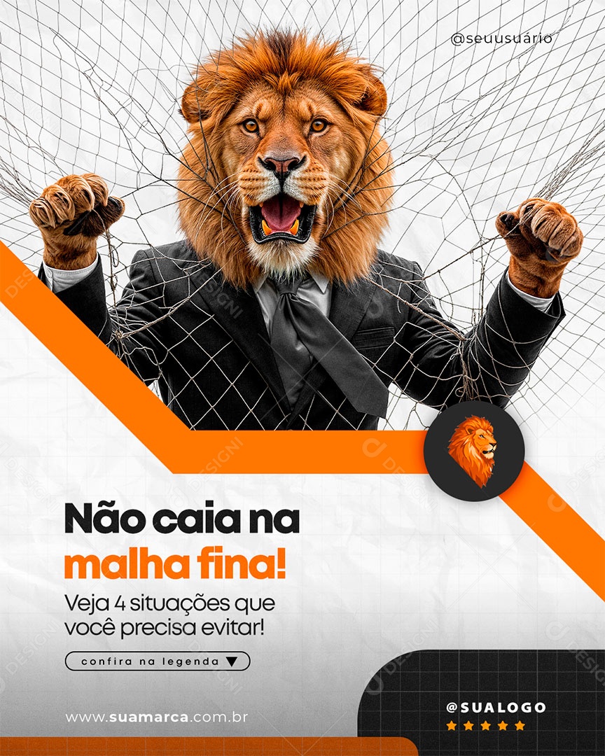 Contabilidade Não Caia na Malha Fina Social Media PSD Editável