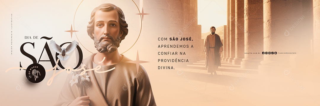 Carrossel Dia de São José 19 de Março Aprendemos Social Media PSD Editável