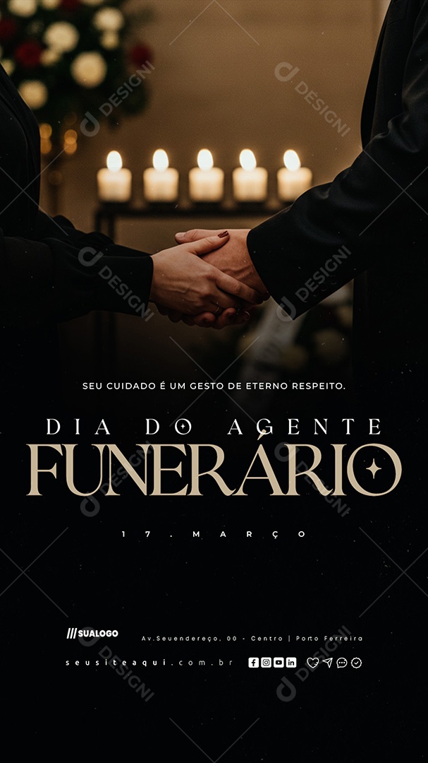 Story Dia do Agente Funerário 17 de Março Social Media PSD Editável
