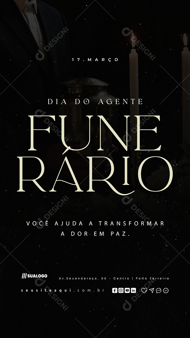 Story Dia do Agente Funerário 17 de Março Social Media PSD Editável