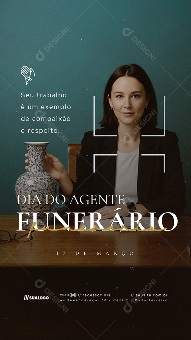 Story Dia do Agente Funerário 17 de Março Seu Trabalho é Um Exemplo Social Media PSD Editável