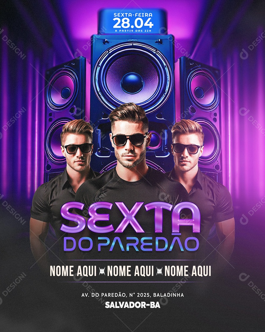 Flyer Sexta Do Paredão Social Media Feed PSD Editável