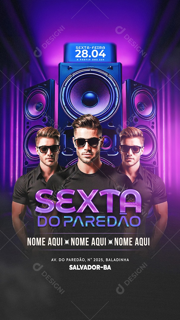 Flyer Sexta Do Paredão Social Media Story PSD Editável