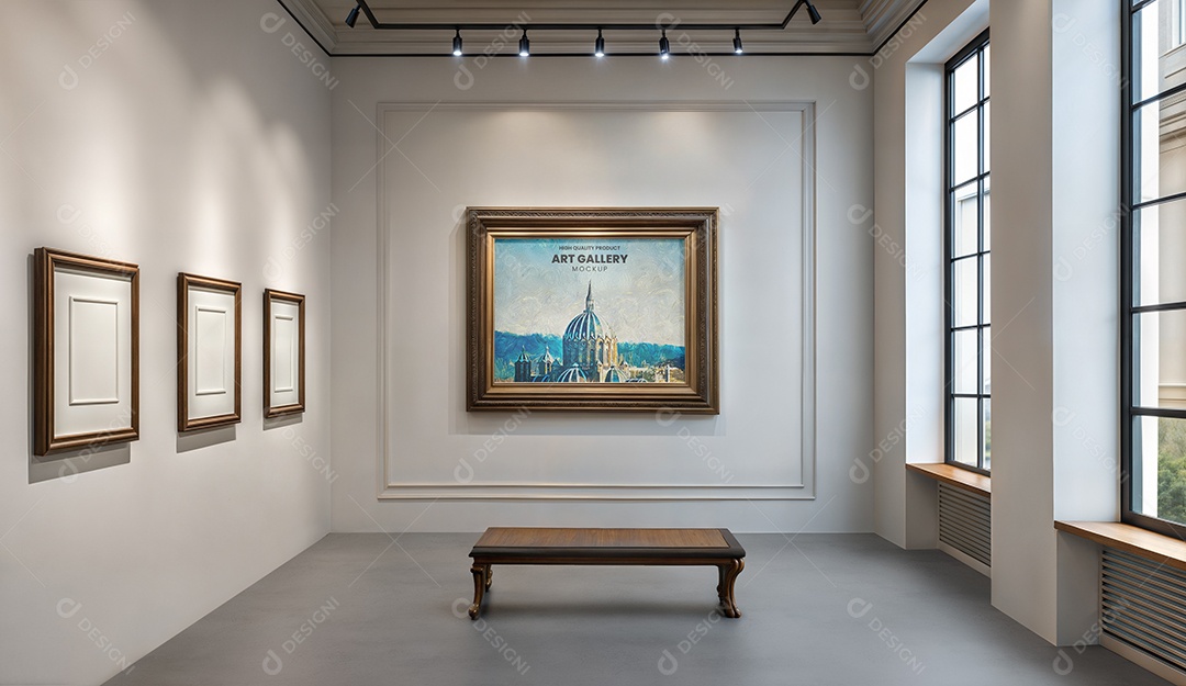 Mockup Galeria de Arte PSD Editável