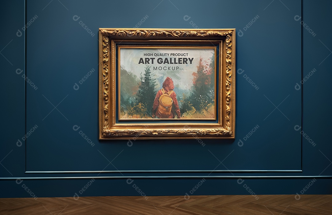 Mockup Galeria de Arte PSD Editável