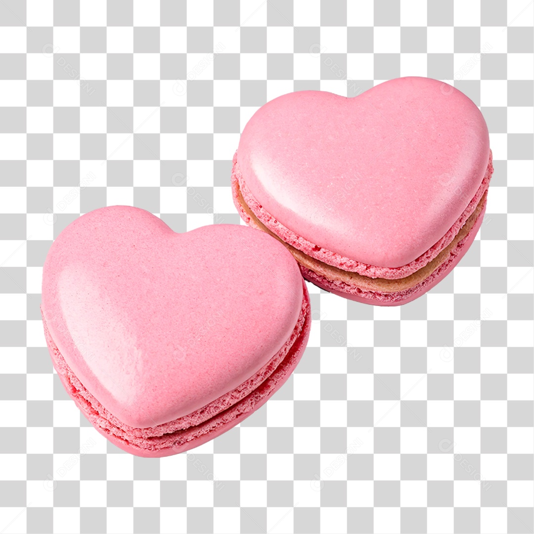 Deliciosos Macarons Rosa PNG Transparente