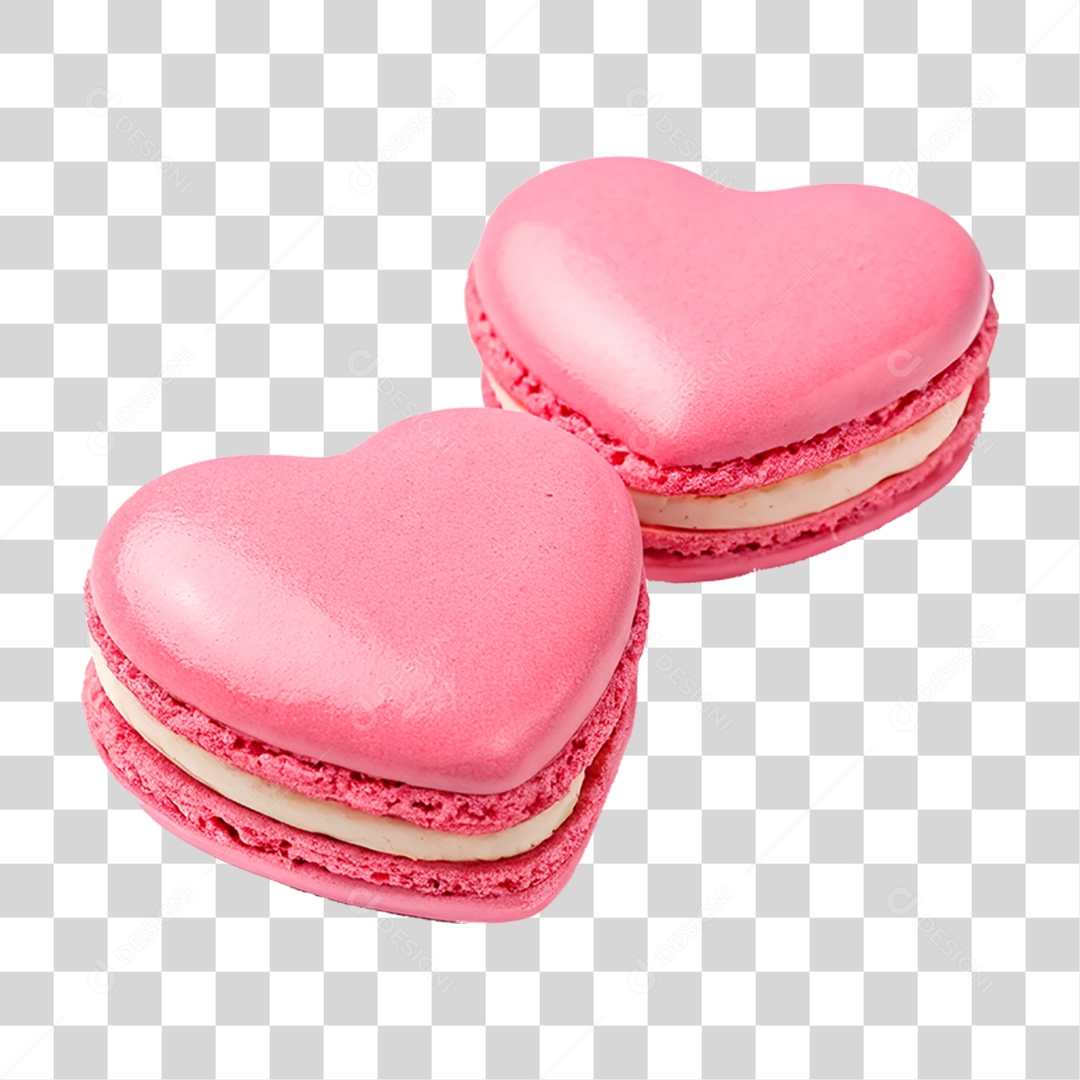 Deliciosos Macarons Rosa PNG Transparente