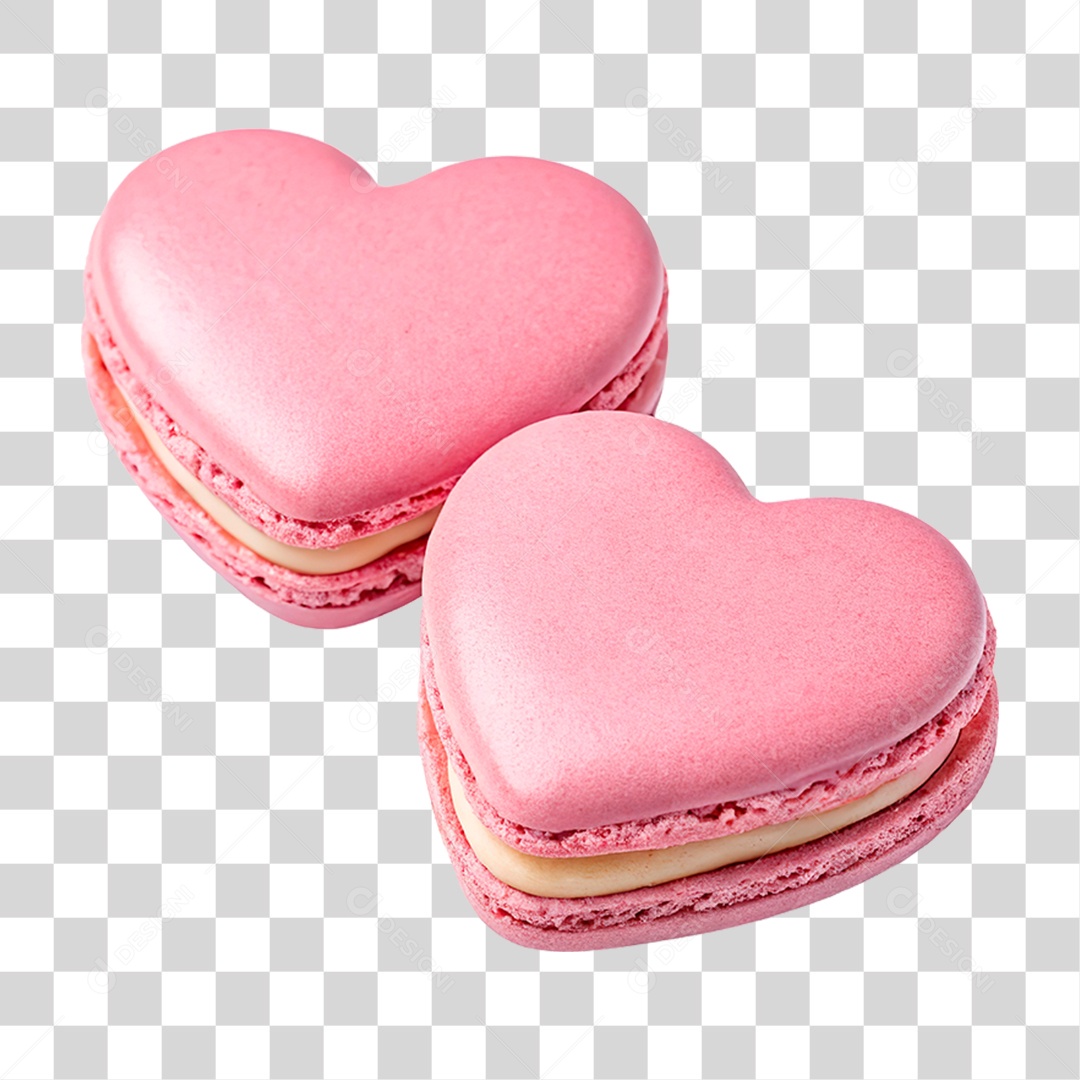 Deliciosos Macarons Rosa PNG Transparente