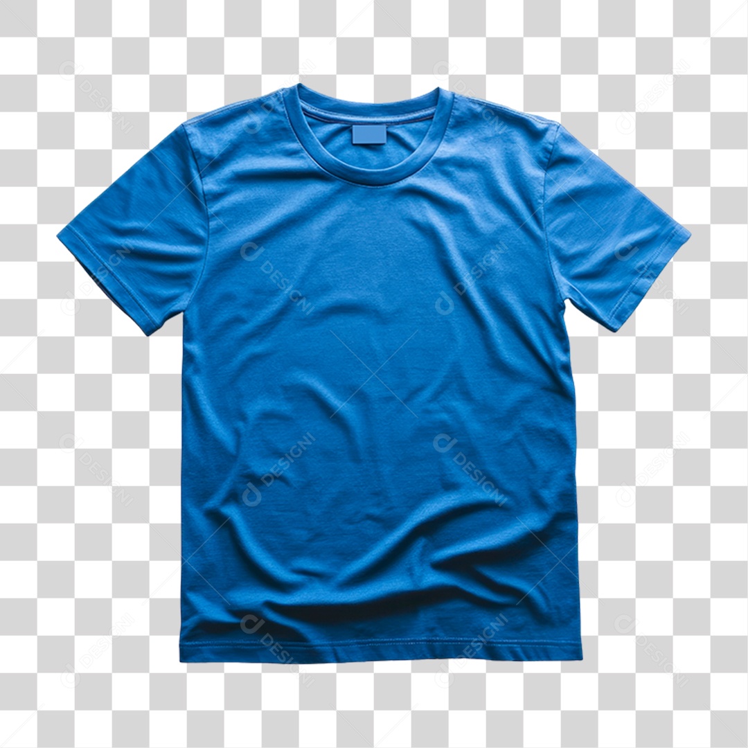 Camiseta Azul PNG Transparente