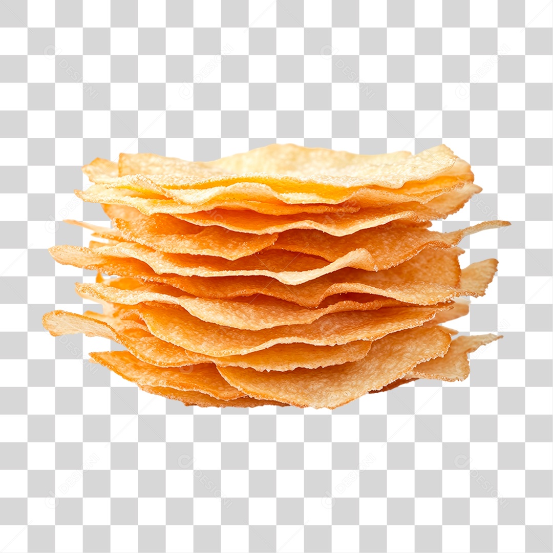 Pilha de Batata Chips PNG Transparente