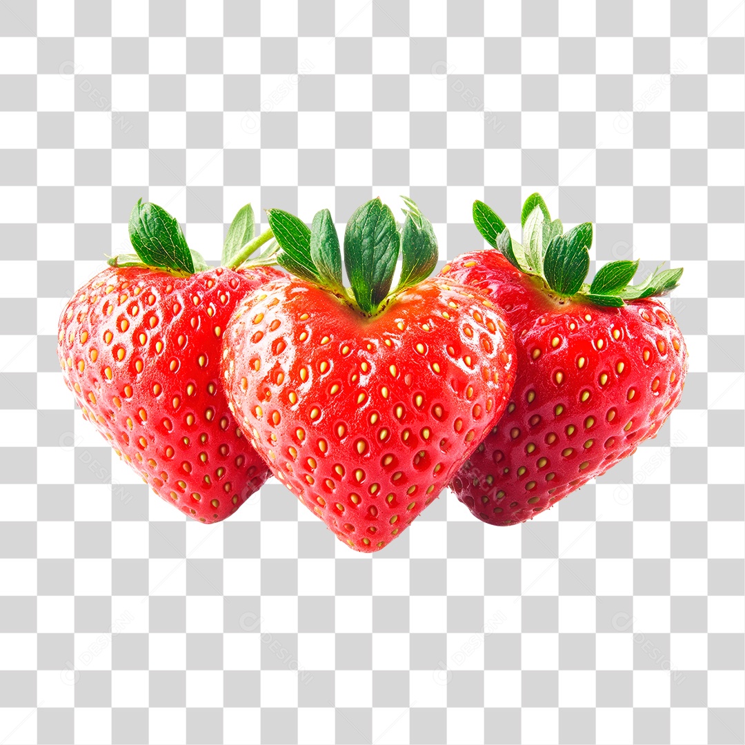 Morangos Frescos PNG Transparente