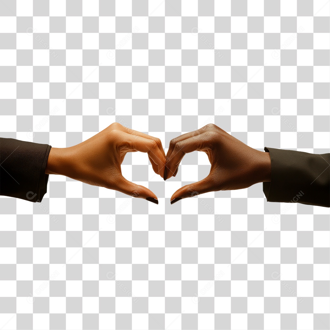Mãos Fazendo Coração PNG Transparente