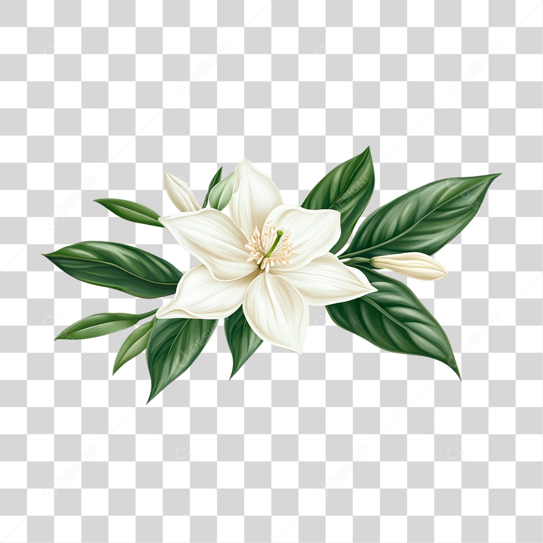 Flor Branca PNG Transparente