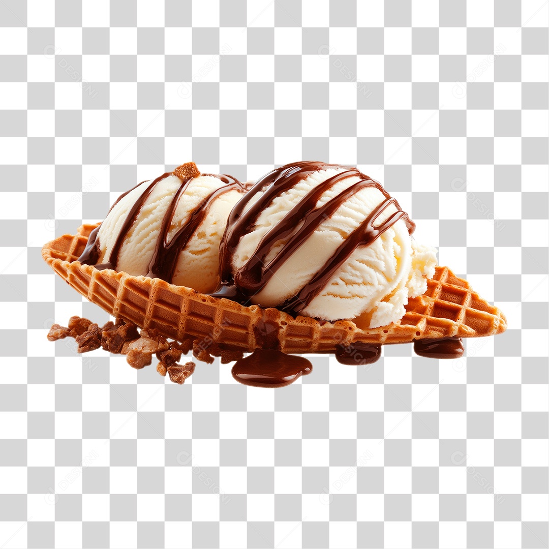 Sorvete de Casquinha PNG Transparente