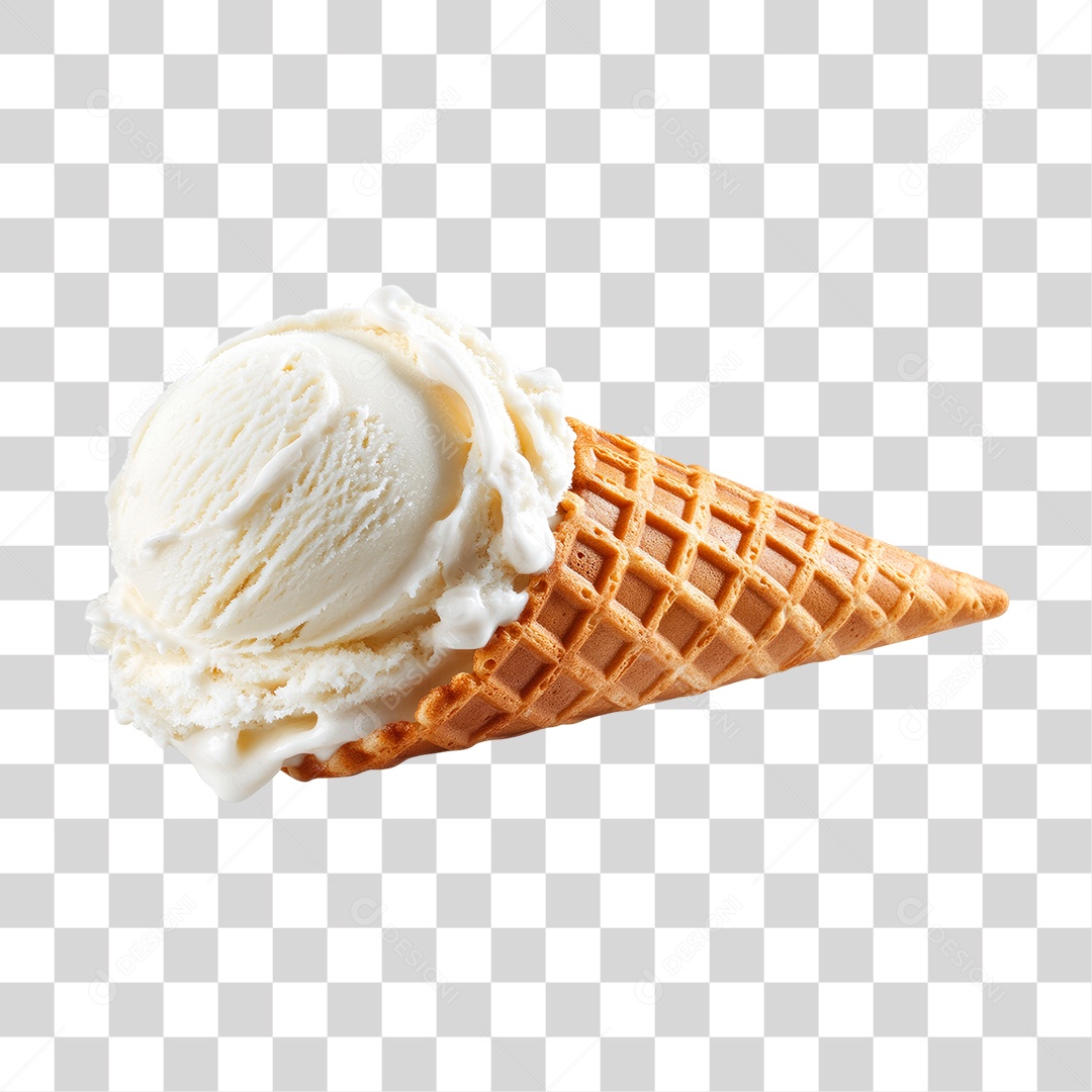 Sorvete de Casquinha PNG Transparente