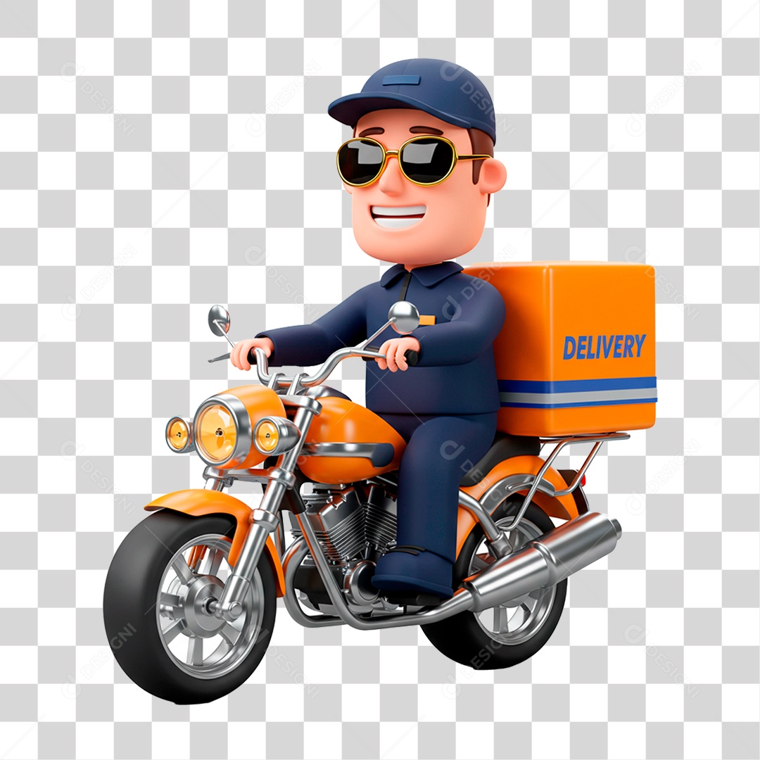Homem de Motocicleta PNG Transparente