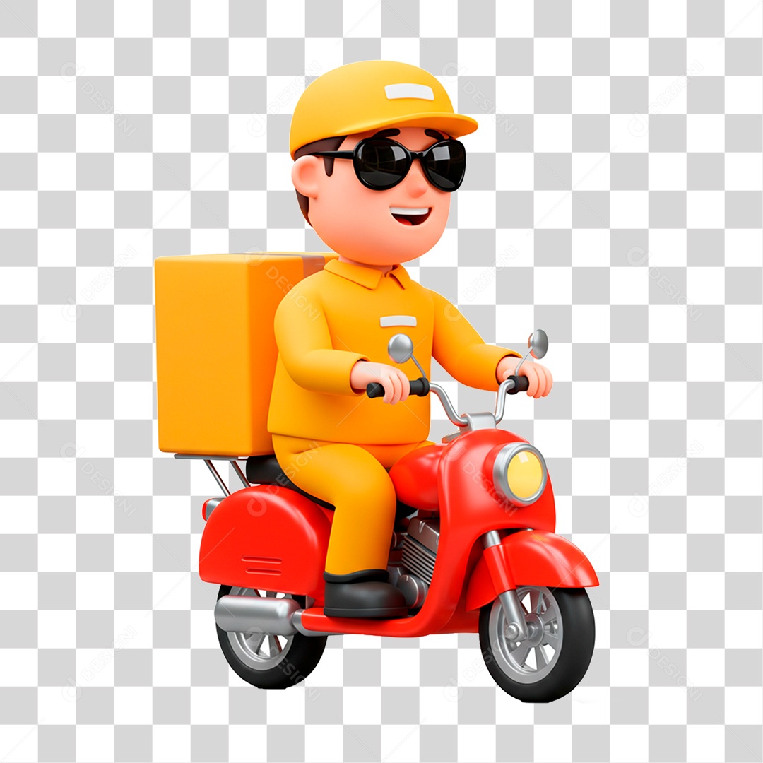 Homem de Motocicleta PNG Transparente