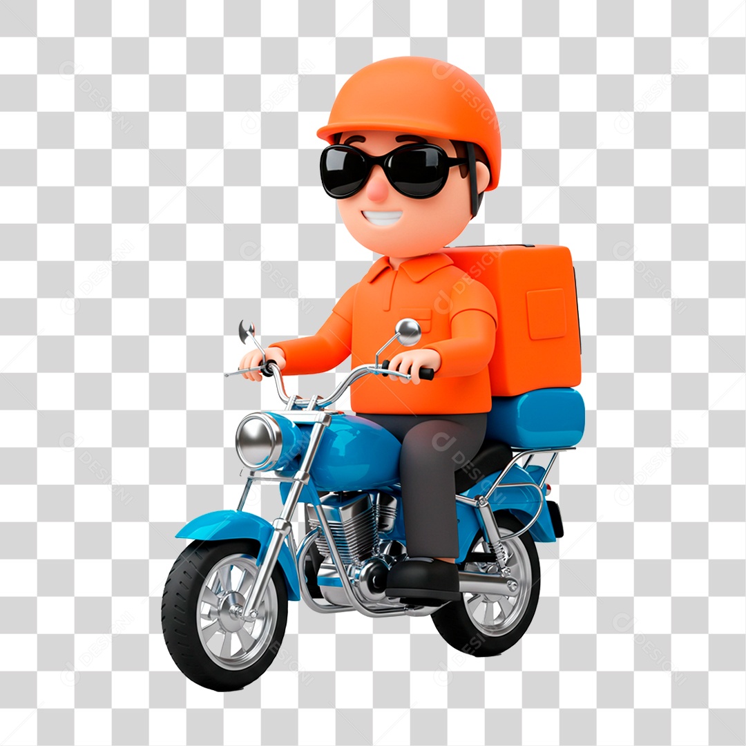 Homem de Motocicleta PNG Transparente