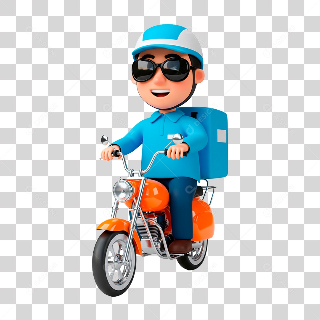 Homem de Motocicleta PNG Transparente
