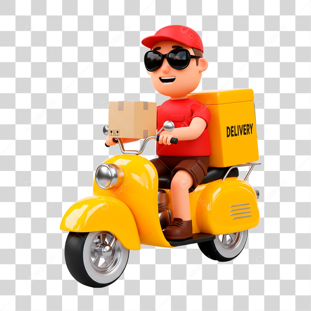 Homem de Motocicleta PNG Transparente