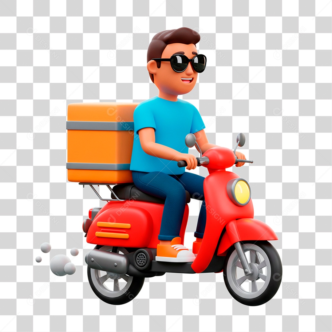 Homem de Motocicleta PNG Transparente