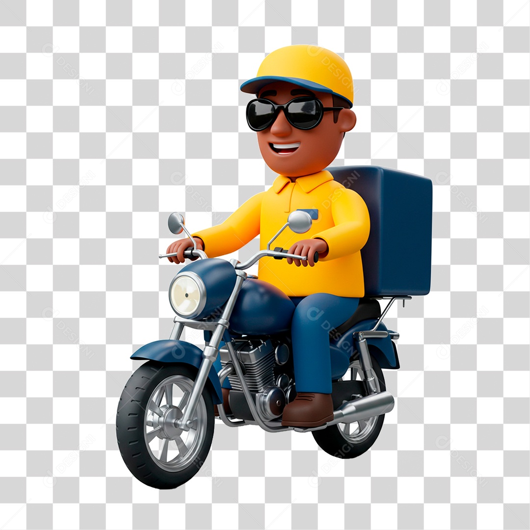 Homem de Motocicleta PNG Transparente