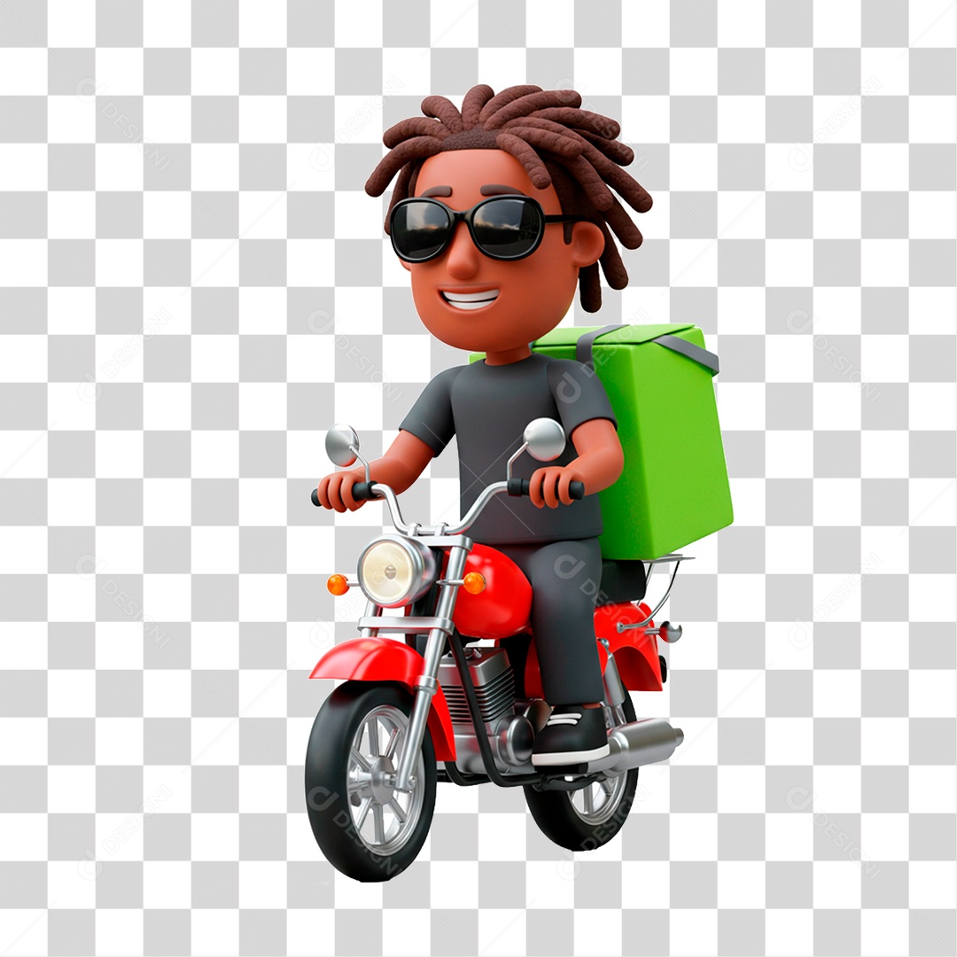 Homem de Motocicleta PNG Transparente