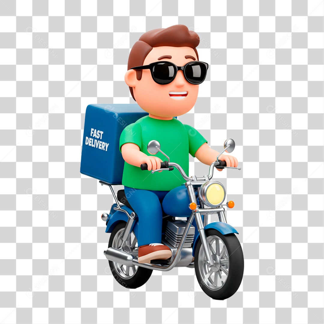 Homem de Motocicleta PNG Transparente