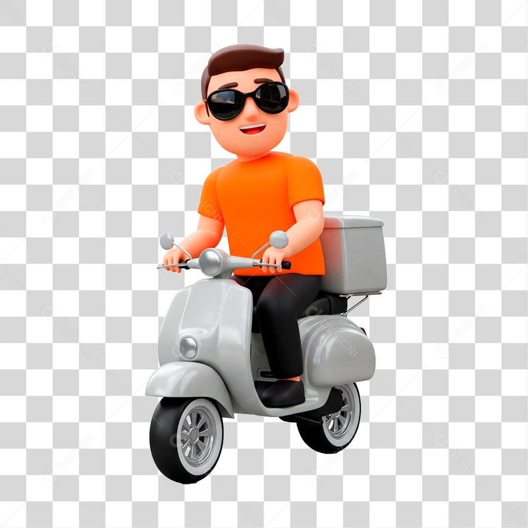Homem de Motocicleta PNG Transparente