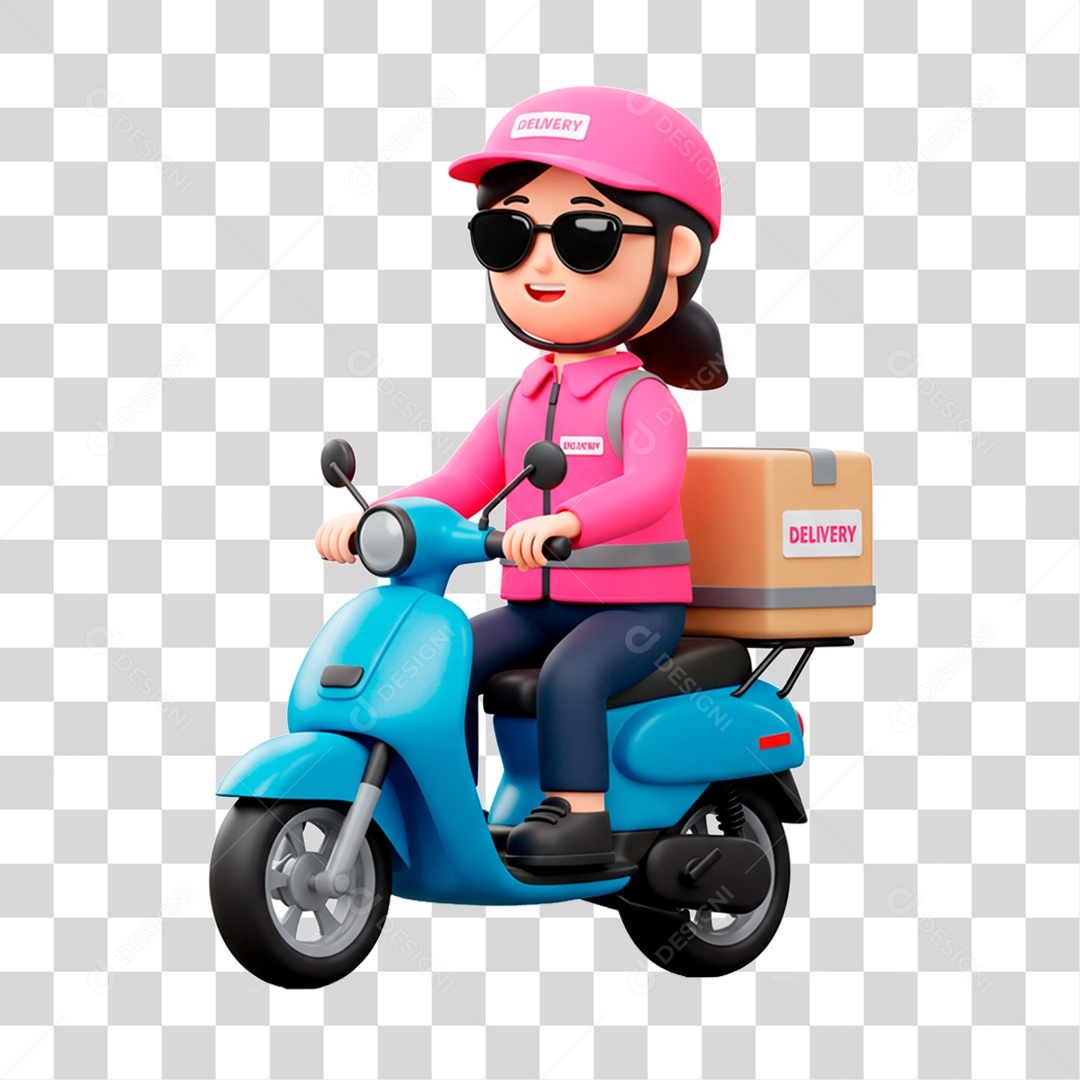 Mulher de Motocicleta PNG Transparente