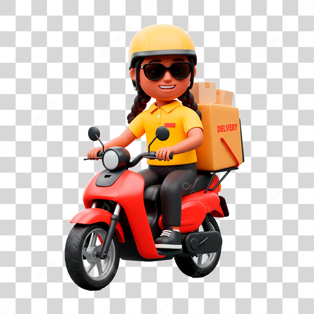 Mulher de Motocicleta PNG Transparente