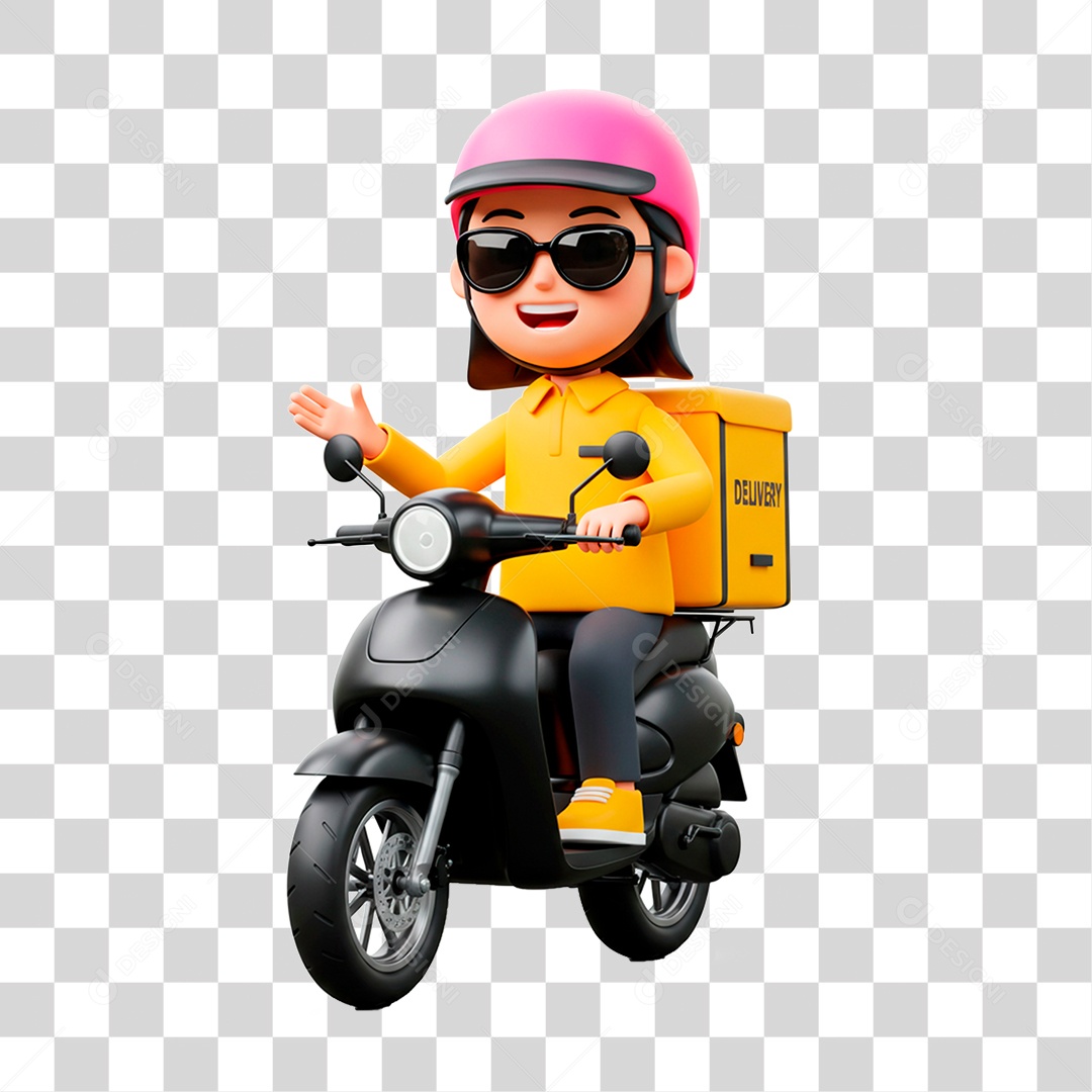 Mulher de Motocicleta PNG Transparente