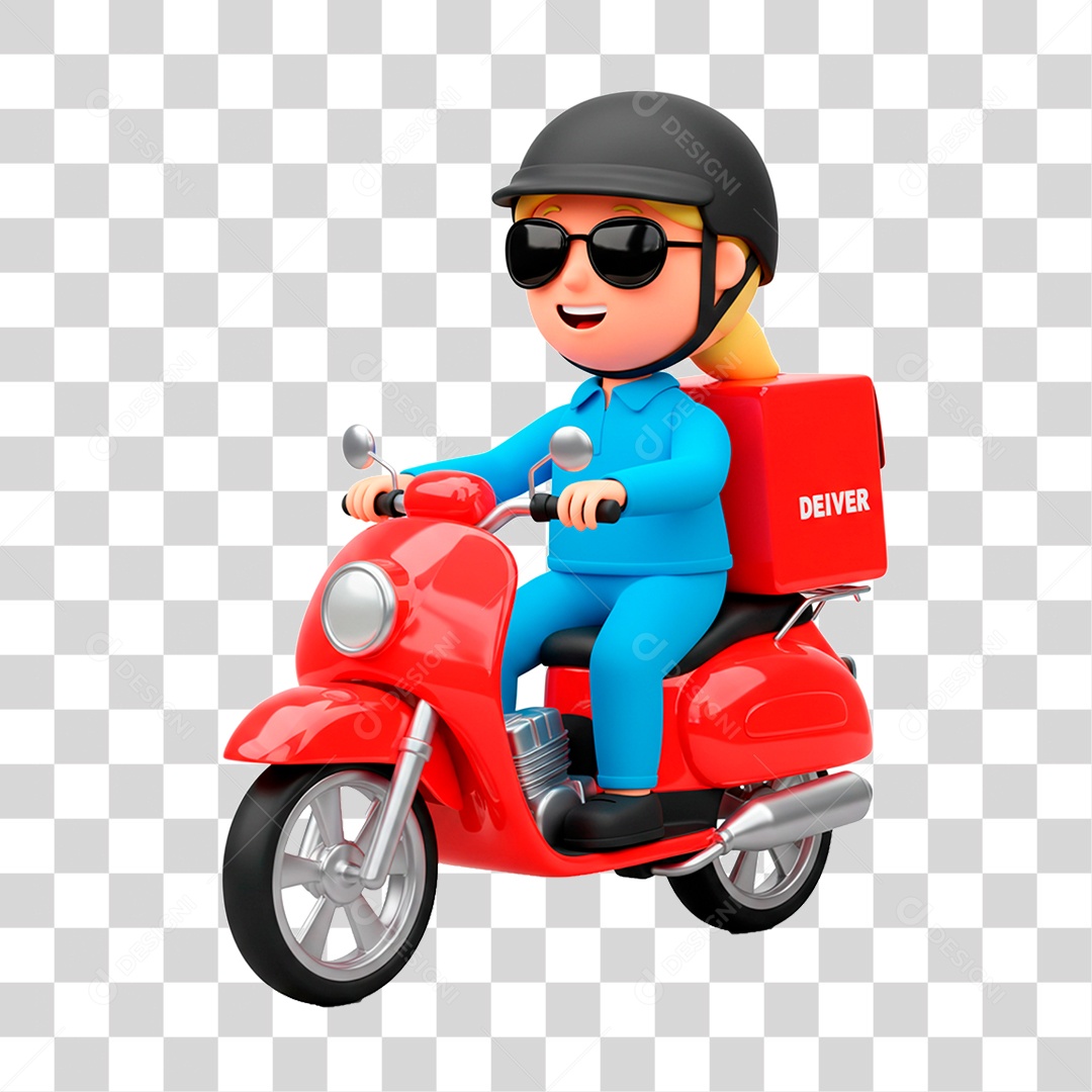 Mulher de Motocicleta PNG Transparente