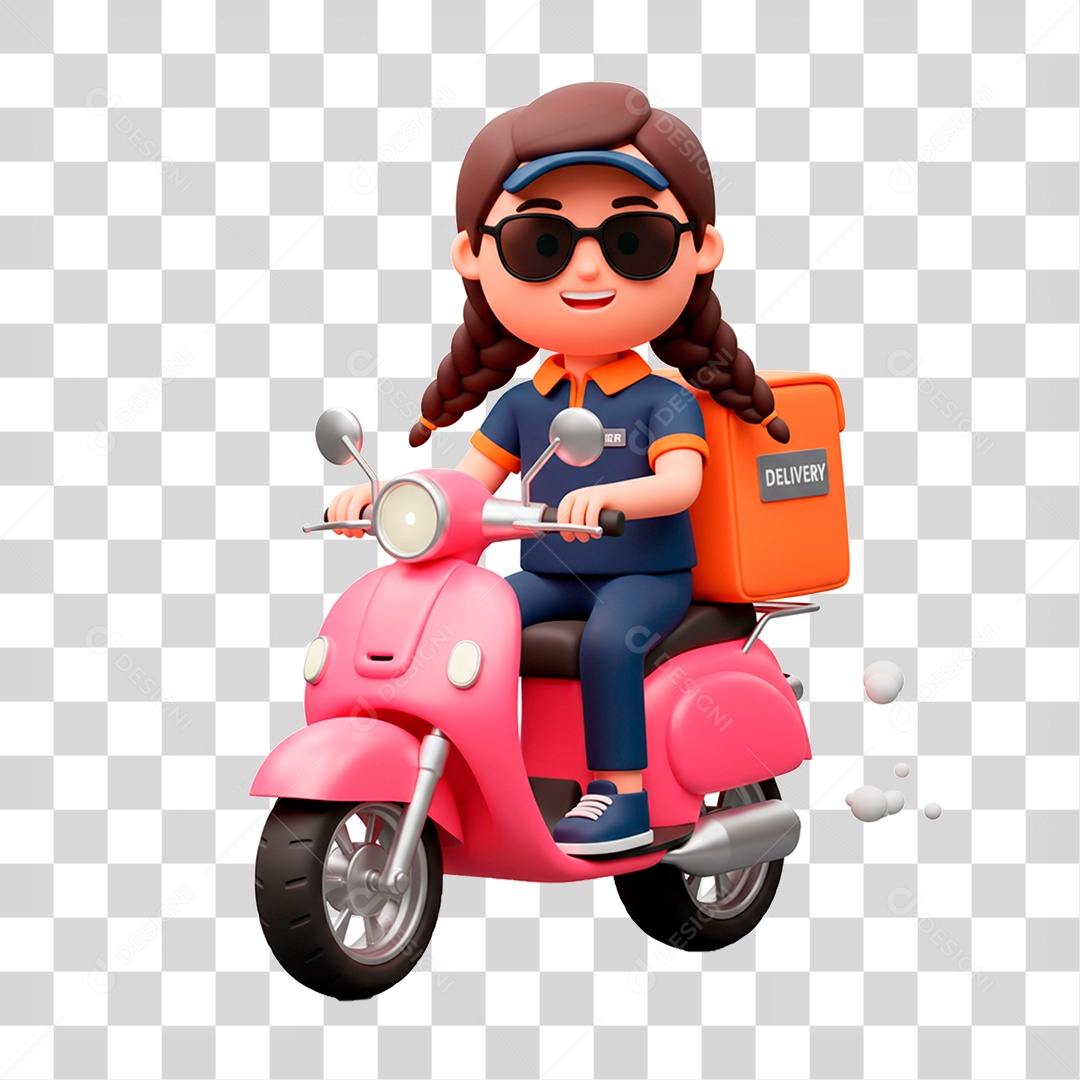 Mulher de Motocicleta PNG Transparente