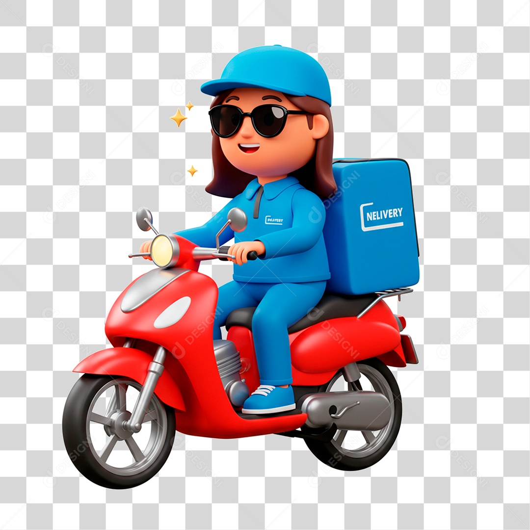 Mulher de Motocicleta PNG Transparente