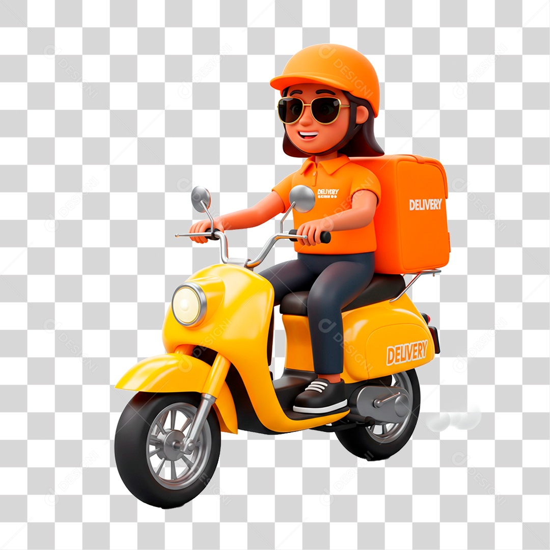 Mulher de Motocicleta PNG Transparente