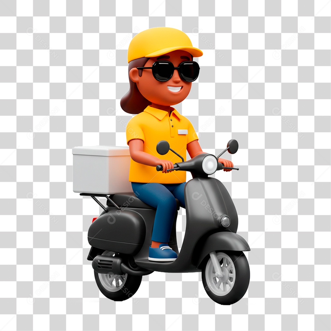 Mulher de Motocicleta PNG Transparente