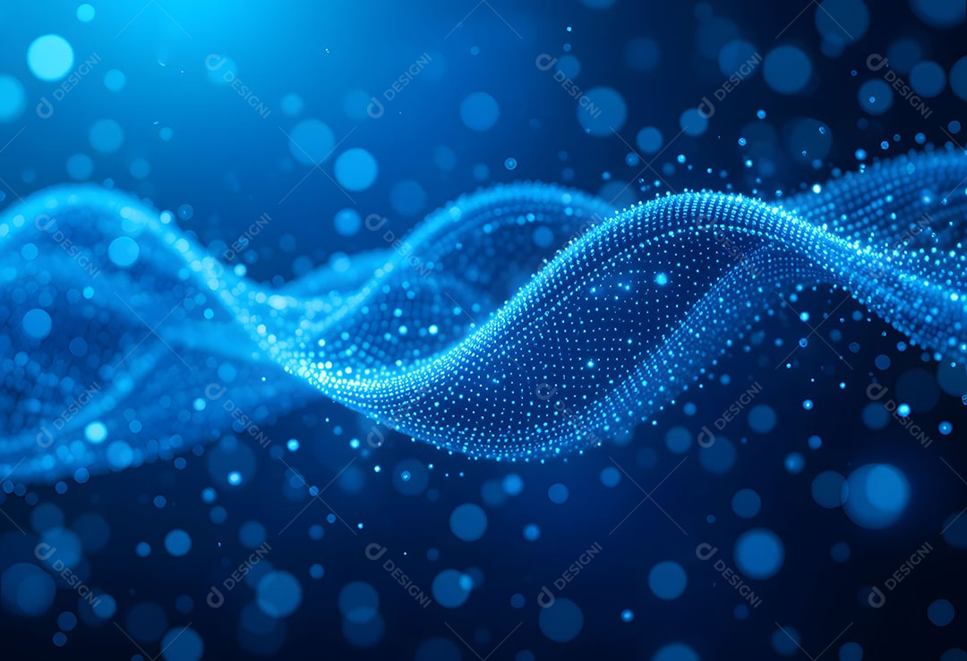 Tecnologia abstrata ondas de partículas de luz coloridas