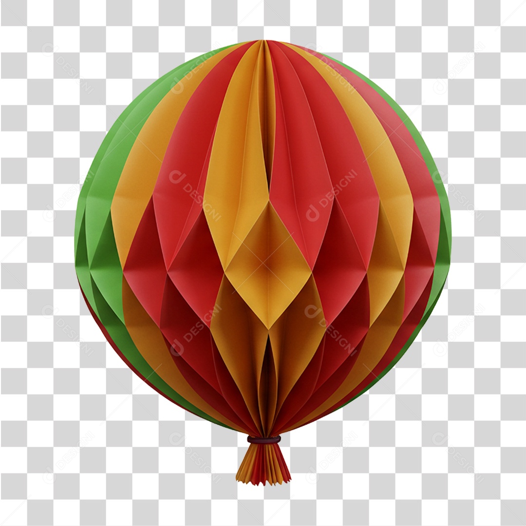 Balão de Ar Colorido PNG Transparente