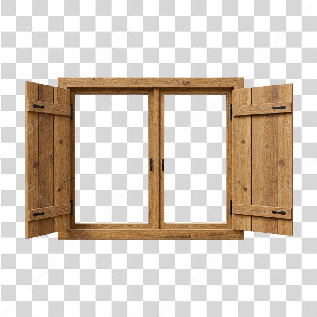 Janela de Madeira PNG Transparente