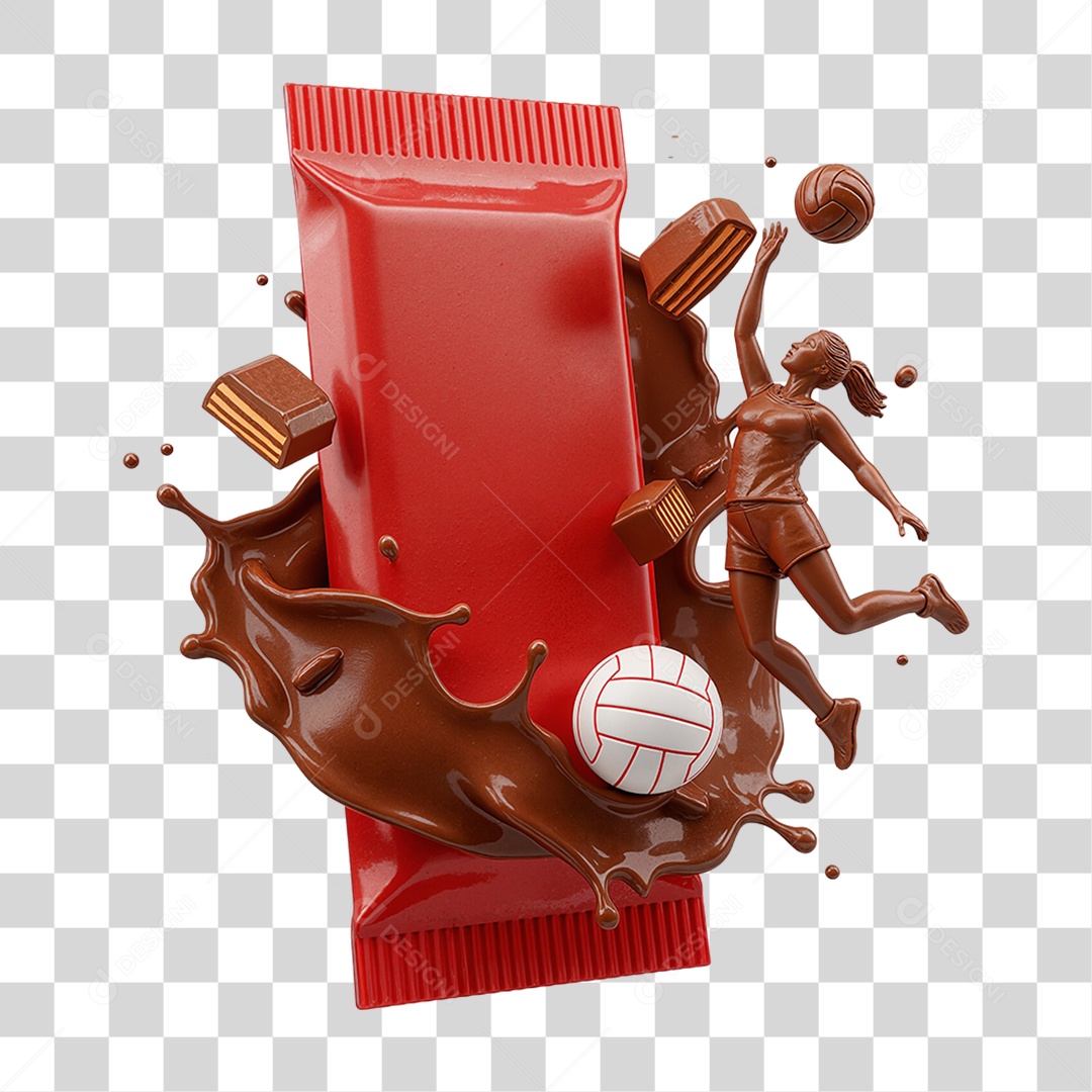 Chocolate com Pacote PNG Transparente