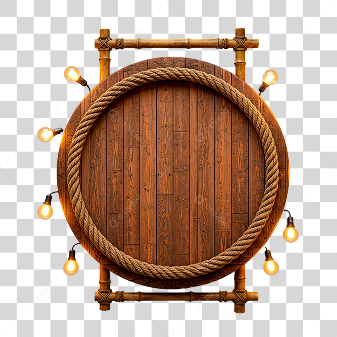 Painel de Madeira PNG Transparente